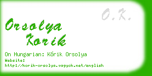 orsolya korik business card